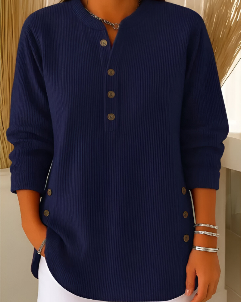 Eva – moderní pletený top s dlouhými rukávy