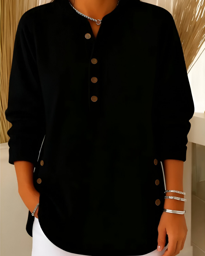 Eva – moderní pletený top s dlouhými rukávy