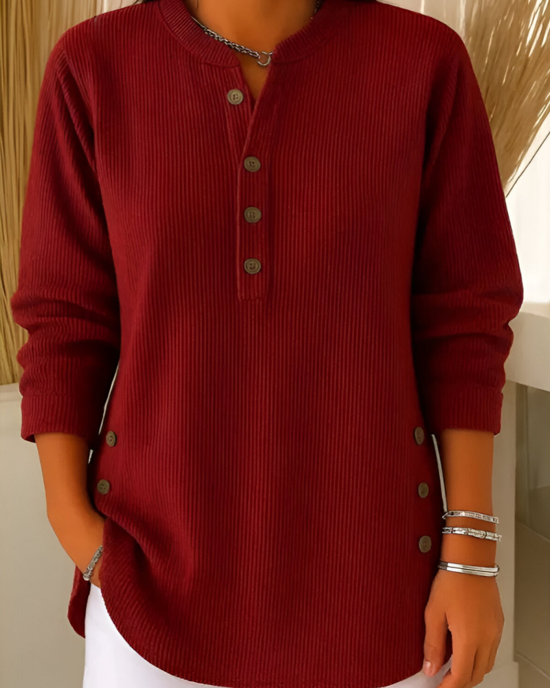 Eva – moderní pletený top s dlouhými rukávy