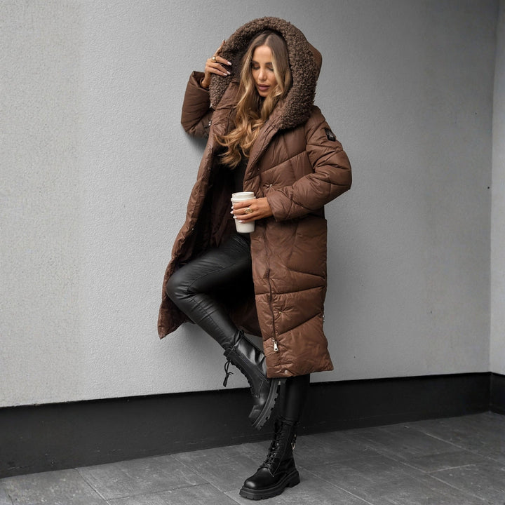 Anna | Prošívaný kabát s kapucí pro zimní eleganci