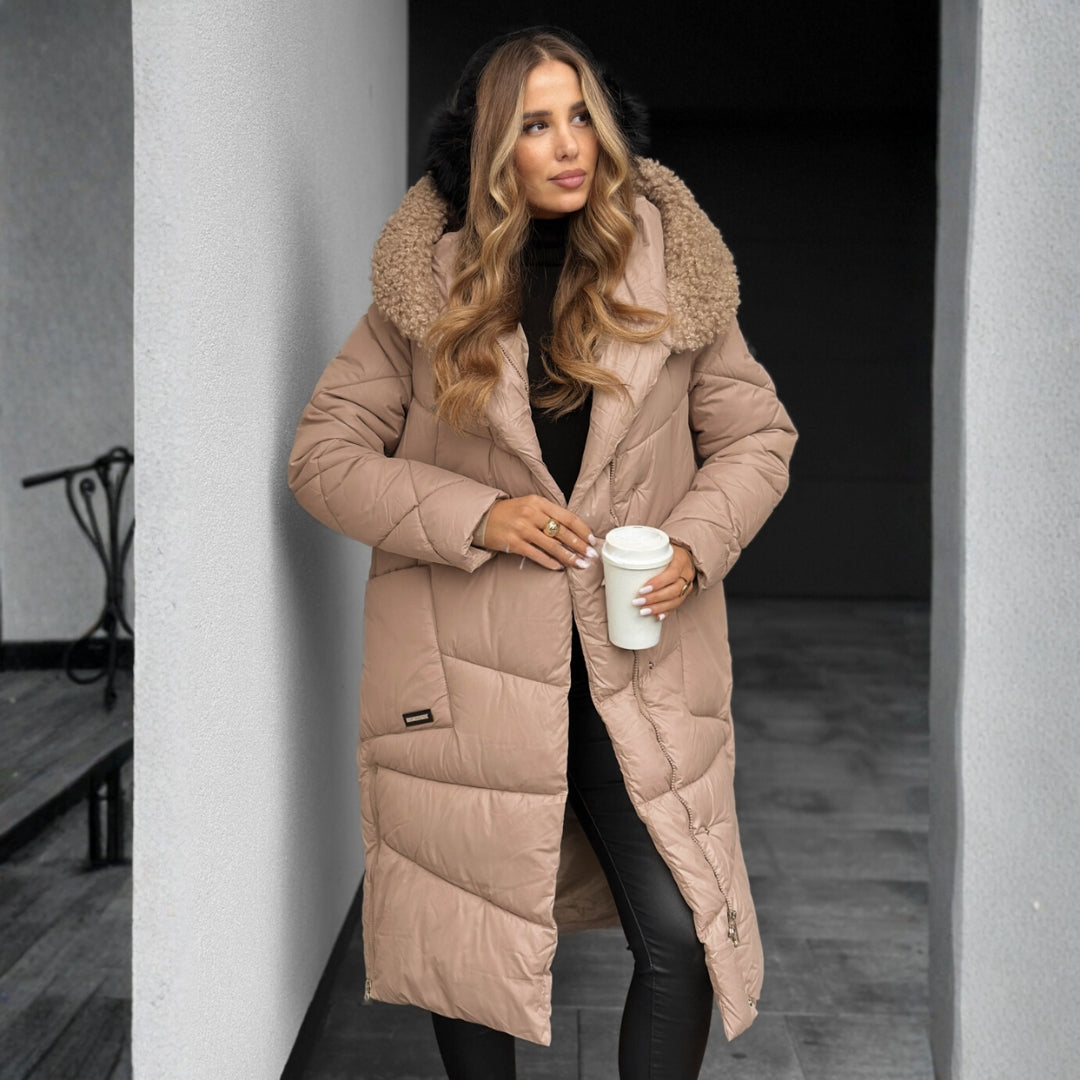 Anna | Prošívaný kabát s kapucí pro zimní eleganci