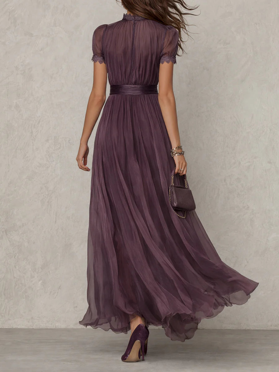 Ashley | Elegantní vintage maxi šaty z šifonu